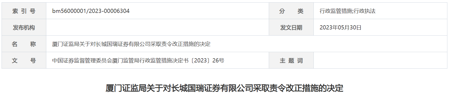 厦门长城国瑞证券(厦门长城国瑞证券公司地址)
